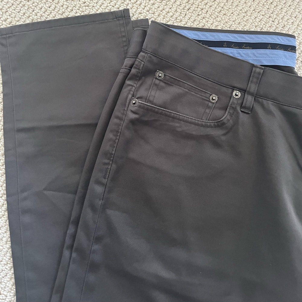 Brooks Brothers Black Trousers with Gray Waistband